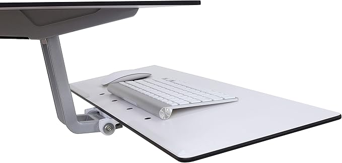 Ergotron – WorkFit-S LD Single Monitor Standing Desk Converter Sit-Stand Workstation for Tabletops – 6 to 16 lbs White