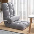 ELEFOCUS Floor Chair Adjustable for Adults 5 Adjustable Position Folding Floor Gaming Chair Lounger with Pillow for Reading(Dark Gray a)