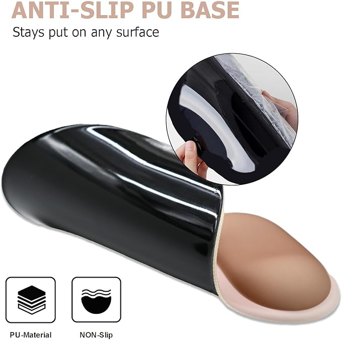 Gel Mouse Pad with Wrist Rest Ergonomic Office Keyboard Wrist Rest and Mousepad with Wrist Support Computer Mouse Pad with Non-Slip PU Base and Desk Accessories Mat for Home &amp Gaming Mocha Sand