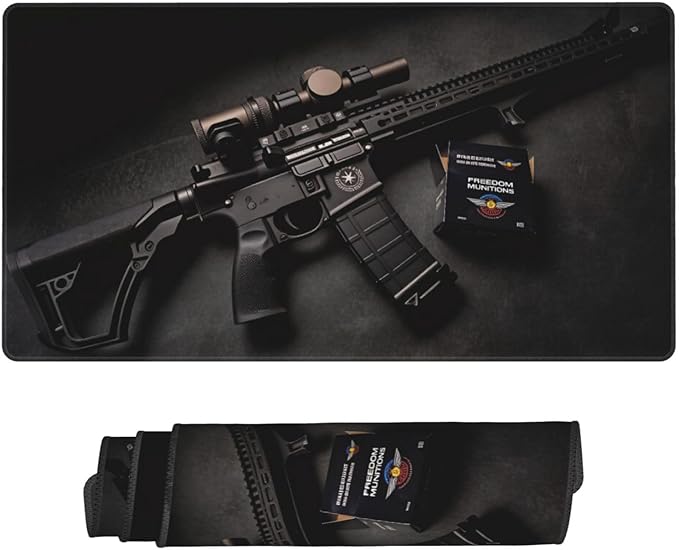 Handgun Desk Cover MatExtended Large Mouse PadComputer Laptop Mat Desk Decor for Office Game Home 30x16 Inch