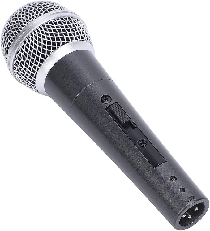 SUNGOOYUE Dynamic Microphone Set for Active Speakers Mixers Amplifiers Handheld Microphone with Cardioid Pattern and Improved Sound Quality for Live Performancesconferences (Black)