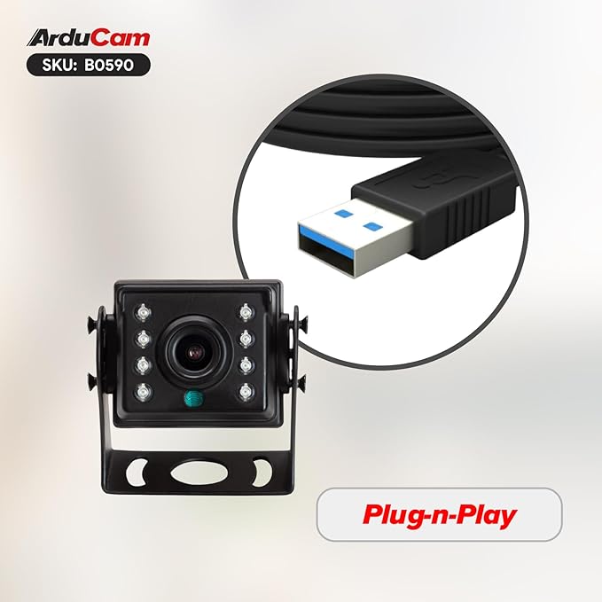 Arducam 2MP Day &amp Night Vision USB Camera Module 1080P Automatic IR-Cut Switching USB 2.0 Webcam with 850nm IR LEDs for Windows Linux Android and Mac OS