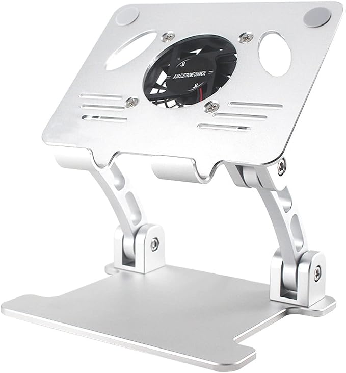 Laptop Stand Aluminum Alloy for W USB &amp Cooling Fan Radiator for Pad Tablet Bracket Notebook Holder Pad Cooler Aluminum Portable Cooling Fan Lift Radiator for Tablet Bracket Holder Accessories