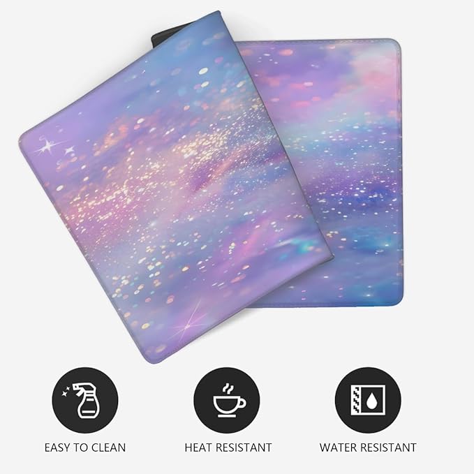Purple Blue Galaxy Cloud Large Mouse Pad Gaming Mousepad Desk Mat for Desktop Computer Keyboard Waterproof Mouse Mat Desk Pad with Non-Slip Base for Game School Office Home 35.4 x 15.7