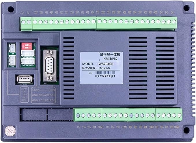 7 inch HMI All in One Touch Screen with Integrated Panel 0-10V 4-20MA Analog MODBUS Relay&ampTransistor Output(WS7048 Relay)