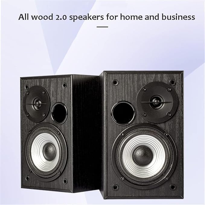 Computer Speakers for Desktop Wood Computer Speaker USB Powered 1.3m Wired 1 Pair Bass Stereo Speaker for Laptop Desktop Phone 12W * 2 Powerful Speaker
