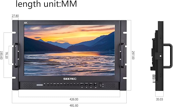 SEETEC P173-9HSD-RM 17.3 Rack Mount Broadcast LCD Monitor with 1920×1080 3G-SDI HDMI AV YPbPr