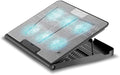 Laptop Cooling Pad Gaming 6Fans 15.6inch Laptop Cooler Stand Fan Adjustable Foldable Long Stand