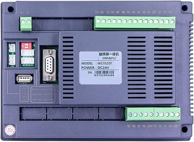 7 inch HMI All in One Touch Screen with Integrated Panel 0-10V 4-20MA Analog MODBUS Relay&ampTransistor Output(WS7048 Relay)