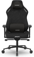 DXRacer Craft XL Video Gaming Chair for Adults Ergonomic Office Reclining Computer Chair with Magnetic Head Pillow and Lumbar Support Racing Style Height Adjustable (Woven Fabric Black)
