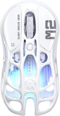 GravaStar Mercury M2 Wireless Gaming Mouse with 26000 DPI PAW3395DM Sensor -79g Lightweight Hollowed-Out Design -5 Programmable Buttons -5 Dynamic Lightsync RGB (White)