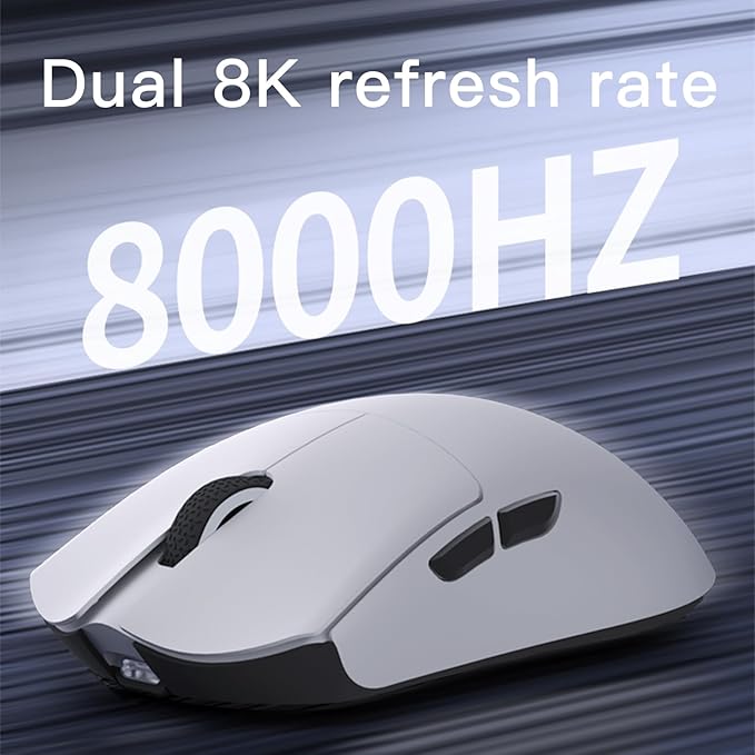 Darmoshark M3V2 8K Wireless Gaming MouseTri-Mode 2.4G/USB-C/Bluetooth Mouse Up to 26000DpiPAW3395 Optical Sensor Lightweight 58g5 programmable ButtonComputer Mouse for LaptopPCWindowsMac(Green)