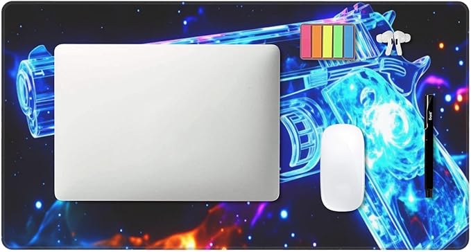 Handgun Desk Cover MatExtended Large Mouse PadComputer Laptop Mat Desk Decor for Office Game Home 30x16 Inch