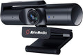 AVerMedia Live Streamer CAM 513-4K 30 fps UHD Ultra Wide Angle Webcam with Fixed-Focus Glass Lens for Indoor Lighting Works with OBS Zoom Black