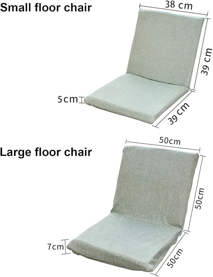 Padded Floor Air with Adjustable Backrest Floor Air with Back Support Legless Lazy Sofa Floor Air Suitable for Meditation Reading Tv Wating Or GamingKhakiYellow