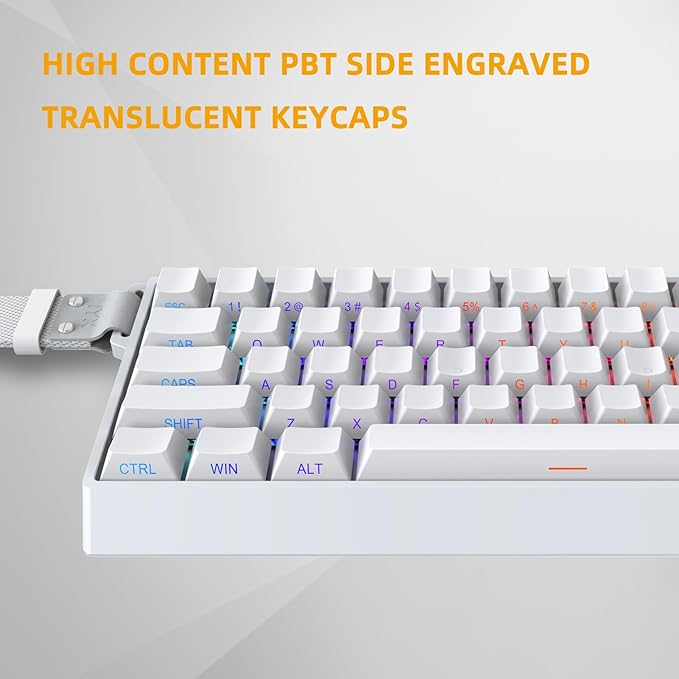 MU68PRO Rapid Trigger Magnetic Switch Keyboard Aluminum CNC Frame 65% TKL Hot Swapped RGB Programmable Wired Gaming Keyboard for Win/Mac Gamer-White