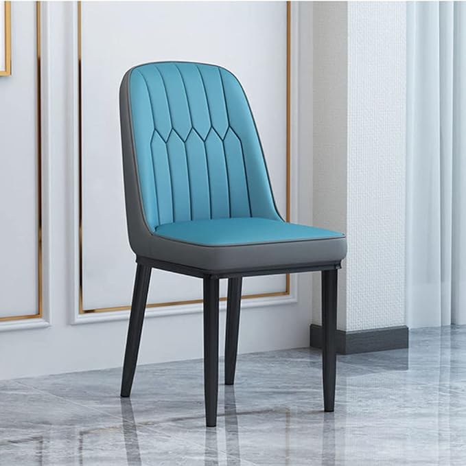 Office Chair Gaming Chair Computer Chair Living Room Furniture Design Armchairs Nordic Chair Metal Leather Material Dining Room Chairs Leisure Computer Stool (Color : White-Style)