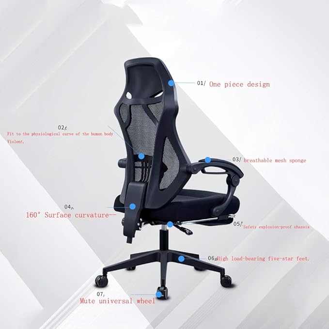 Office Chair Gaming Chair Computer Chair Office Gaming Chair PVC Household Armchair Lift and Swivel Function Ergonomic Office Computer Chair Gamer Chairs