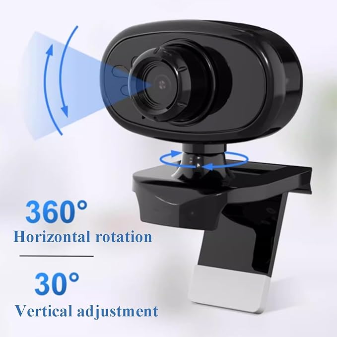 GIZNXBA 1080p Webcam for PC USB Webcam with Noise-Canceling Microphone Automatic Light Correction Technology Seamless Plug-and-Play Setup for Desktop Laptop Meeting