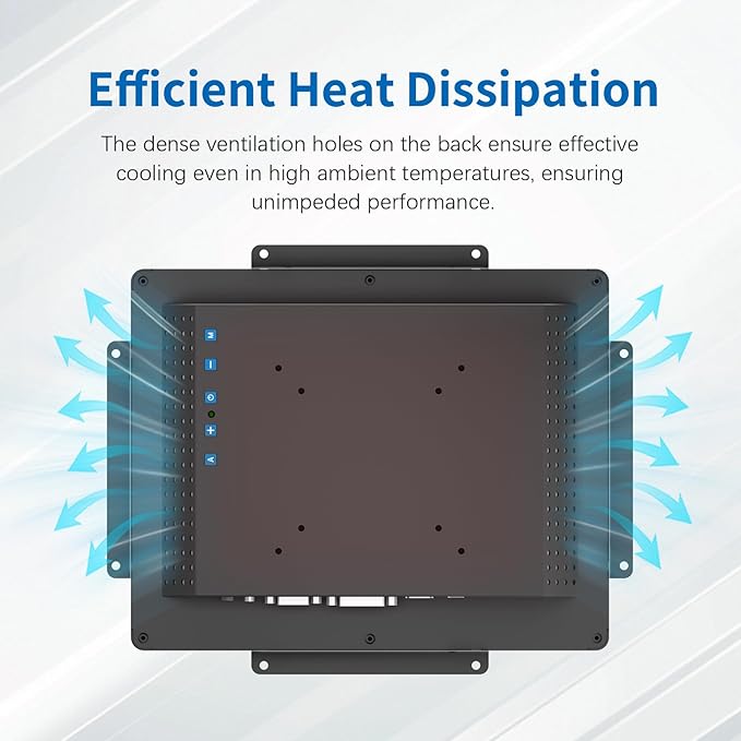 10.4 Inch Open Frame Touch Monitor PCAP 10-Point Touch Industrial Touchscreen Monitor with HDMI/VGA/DVI Interface Active Matrix TFT LCDLED Backlight with VESA Mount