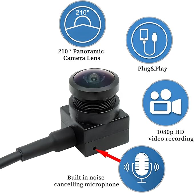 1080P OTG External Camera mini camera for android Portable Mini Cam external camera for android for Phones with PVC Material UVC Protocol System Compatible Webcams