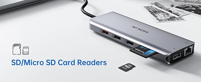 USB C Laptop Docking Station Dual Monitor Dual HDMI 4K DP Triple Display Hub 13 in 1 MOKiN USB C Hub with 3 Monitors DisplayPort USB 3.1 RJ45 100W PD Card Reader Audio/Mic for Dell HP Lenovo