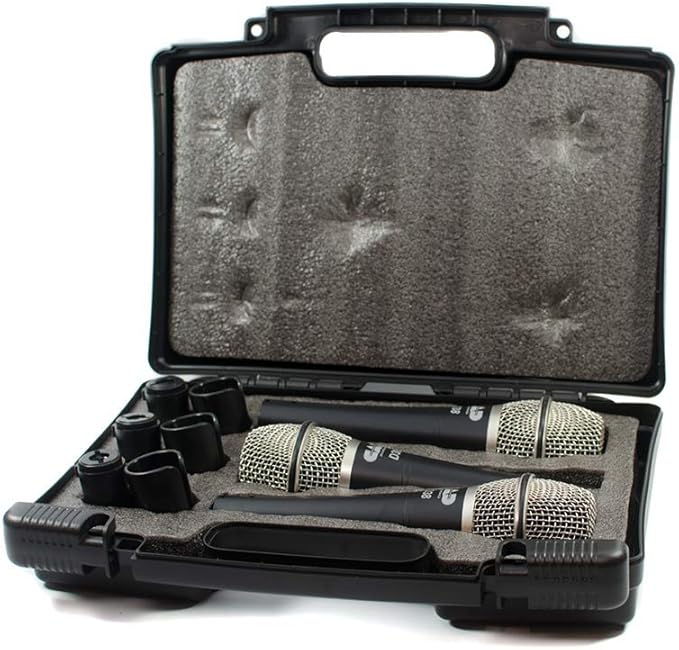 CAD Audio D38X3 3-Pack Supercardioid Handheld Microphones – Neodymium Capsule Articulate Vocals Carry Case &amp Clips