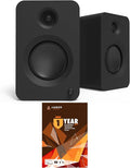 Kanto REN MB Bluetooth Powered Bookshelf Speakers - Matte Black Pair with 1 Year Amber Protection Extension Plan (2024)