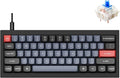 Keychron Q4 Wired Custom Mechanical Keyboard 60% Layout QMK/VIA Programmable Macro with Hot-swappable Gateron G Pro Blue Switch Double Gasket Compatible with Mac Windows Linux (Black)