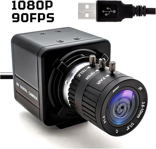 1080P 90FPS Global Shotter USB Camera High Frame AR0234 Industrial Metal Box Manual Zoom Lens Blur Mini Webcam
