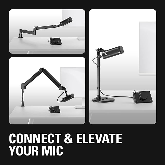 Elgato Wave DX - Dynamic XLR Microphone Cardioid pattern Noise Rejection speech optimised for Podcasting Streaming Broadcasting No Signal Booster Required works with any Interface for Mac PC
