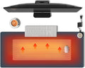 Heated Mouse Pad Hand Warmers Electric Warm Office Desk Mat 31.5 x 13 3 Control Levels Temperature 3 Hours Auto Shut-Off Suitable for Home/Offices Computer Keyboard Pads (Navy Blue)