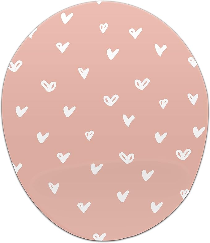 Ergonomic Mouse Pad with Wrist Rest Digital Printed Mouse Mat for Tendon Sheath Problems Non-Slip Base for Office and Home Size: 20 x 23 cm