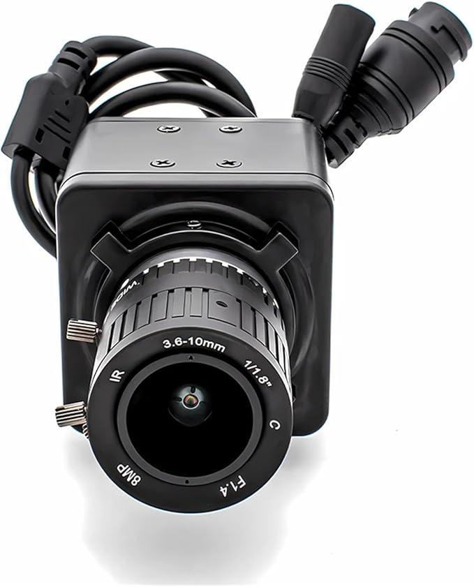 4K IP Camera 8MP 30FPS CMOS IMX415 POE48V CS Mount 3 10mm 50mm Varifocal Zoom Lens Industrial Webcam