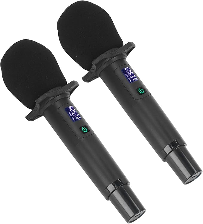 Keenso Professional Microphone Karaoke Mic Dynamic Coil Design with Reverb Function for Stage Studio Home Singing