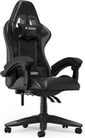 Gaming Chair High Back Ergonomic Computer Gamer Chair with Headrest and Lumbar Support Racing Style Reclining Game Chair for Adults Kids (Black)