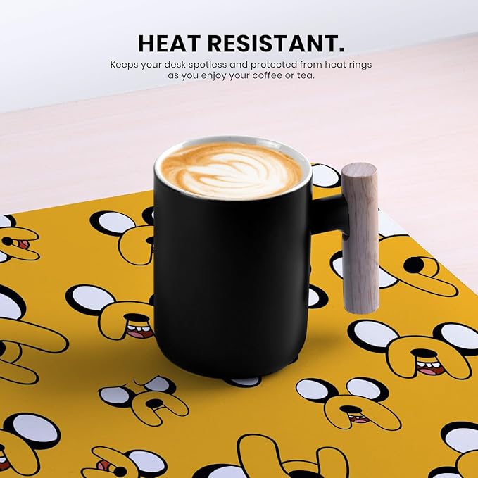 Head Case Designs Officially Licensed Adventure Time Jake Pattern Graphics 37.4 x 15.75 x 0.16 inches (900 x 400 mm) - XL Gaming Office Desk PC Keyboard Mouse Mat Pad