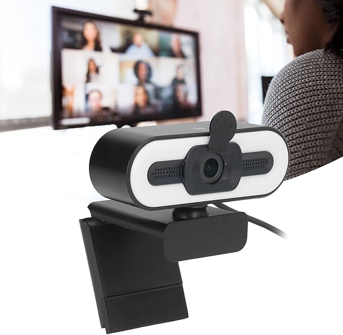 1080P HD Web Camera with Auto Focusing and Noise Reduction Plug and Play USB Computer Webcam for Desktop – Clear Video Calls Wide Compatibility for Work and Study