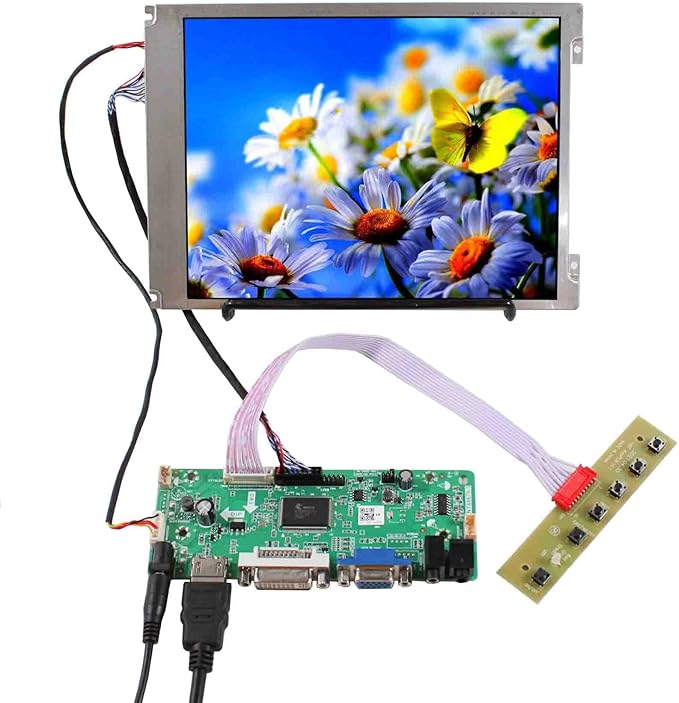 VGA DVI Audio Audio Video Board and 8.4 inch G084SN05 V9 450nit 800x600 4:3 TFT LCD Display Wall-Mounted