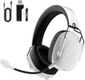 Wireless Gaming Headset for PS5 PC PS4 Switch Gaming Headset with Detachable Noise Cancelling Mic 2.4GHz &amp Bluetooth 5.3 Dual Connection 7.1 Surround Sound White