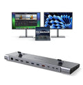 TobenONE MacBook Docking Station Dual 4K@60Hz Monitor 16-in-2 USB C Docking Station Stand with 2.5Gbps Ethernet100W GaN Power Supply 2 HDMI&ampDP 5 USB Ports