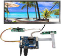 VSDISPLAY 12.3 Inch Stretched Bar LCD Screen 1920x720 High Brightness 850 Nits IPS Display with Board VS-TY2662-V1Supports VGA AV Video Input