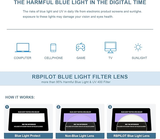 RB. Pilot Retro Cateye Reading Glasses for Women Blue Light Blocking Computer Glasses Spring Hinge Readers