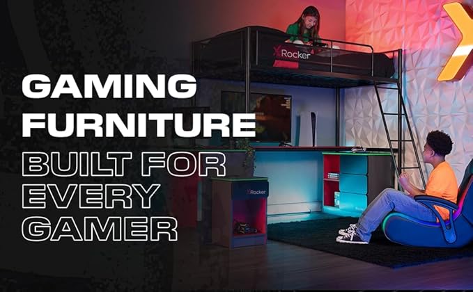 X Rocker Video Gaming Floor Rocker Chair Built-in Audio Foldable for Gamers Bedroom or Game Room for Boys Girls Teens 5-17 Gifts for Gamers