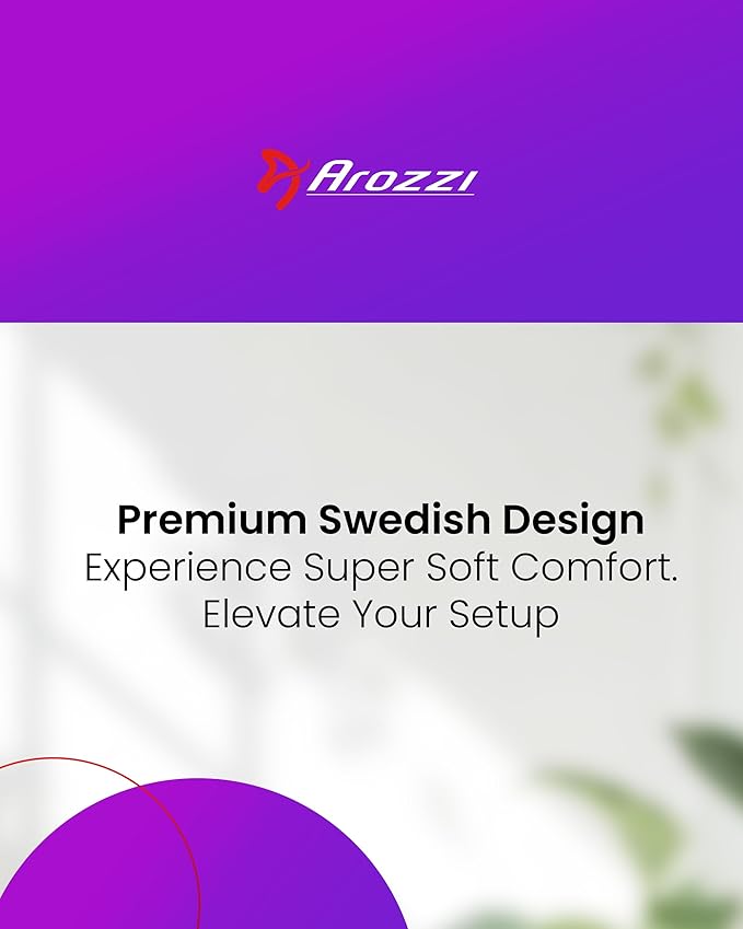 Arozzi Avanti Gaming Chair - Soft Fabric Ergonomic Gaming Chairs for Adults - Adjustable Height Backrest &amp Armrest with Head Pillow - Home Office Setup Professional Computer Chairs Light Grey