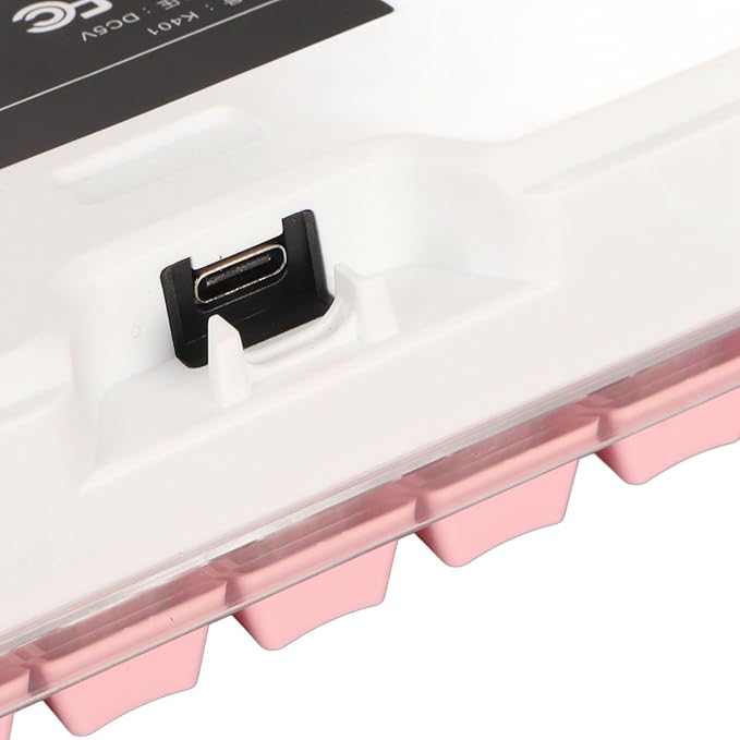 ZJchao Gaming Keyboard 60% Layout Mechanical Keyboard 61 Keys Wired RGB Compact Keyboard for Typist (White Pink)