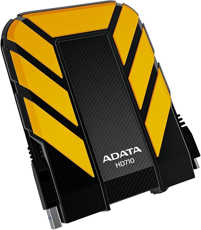 ADATA HD710 500GB USB 3.0 Waterproof/Dustproof/Shock-Resistant External Hard Drive Yellow (AHD710-500GU3-CYL)