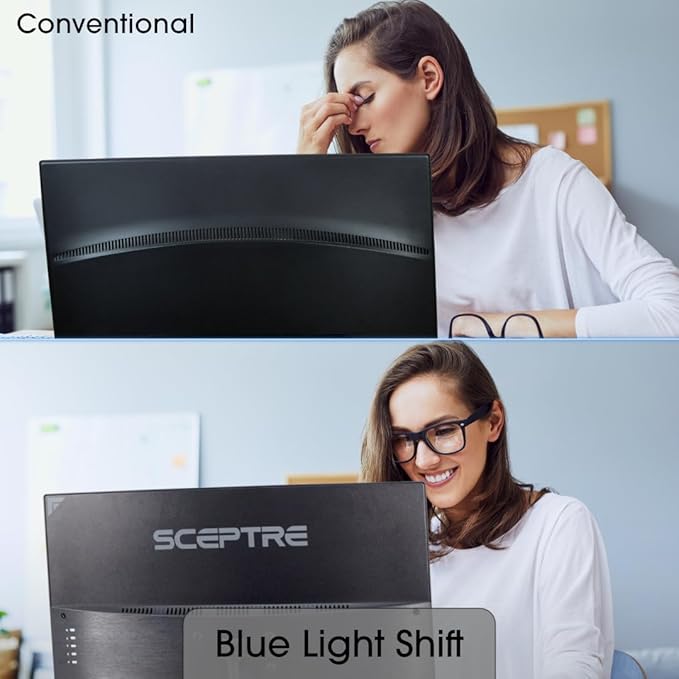 New_Sceptre_C248W 24'' Curved 75Hz Gaming LED Monitor Full HD 1080P HDMI VGA Speakers VESA Wall Mount Ready Metal Black ‎Metal Black