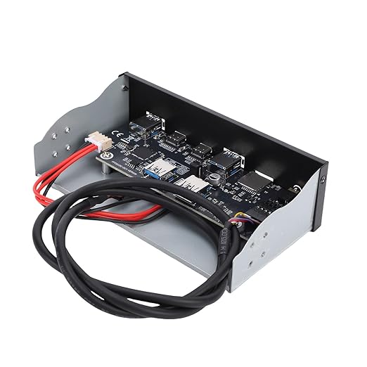 USB3.2 GEN1 Front Panel Hub 5.25 Inch Optical Drive Panel with 2 USB Type C Ports Headphone Jack for 7 8 10 11 2003 OS X Systems