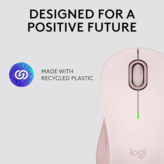 Logitech Signature M550 Wireless Mouse - for Small to Medium Sized Hands 2-Year Battery Silent Clicks Bluetooth Multi-Device Compatibility - Rose
